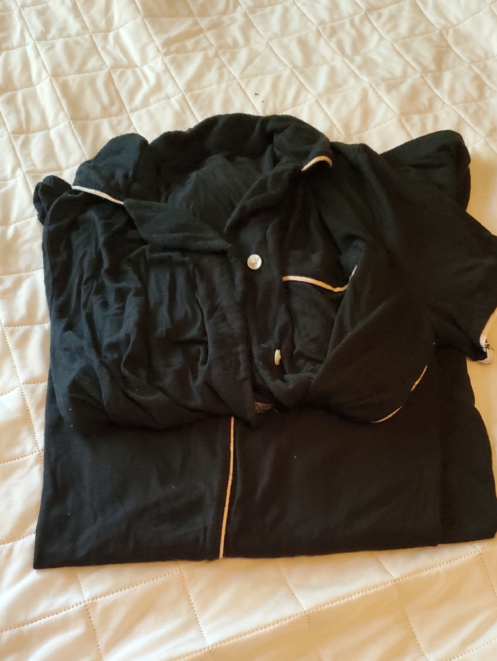 stars above Black Cozy Sleep Set with Subtle Logo